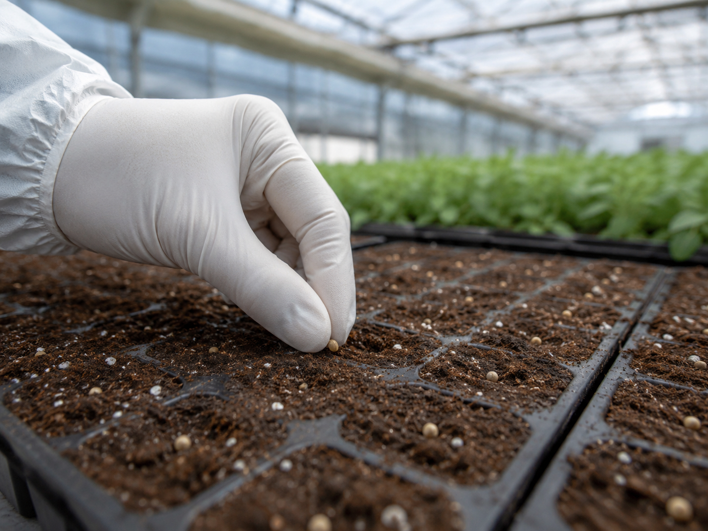 Fidan i ri cannabis-i në tokë